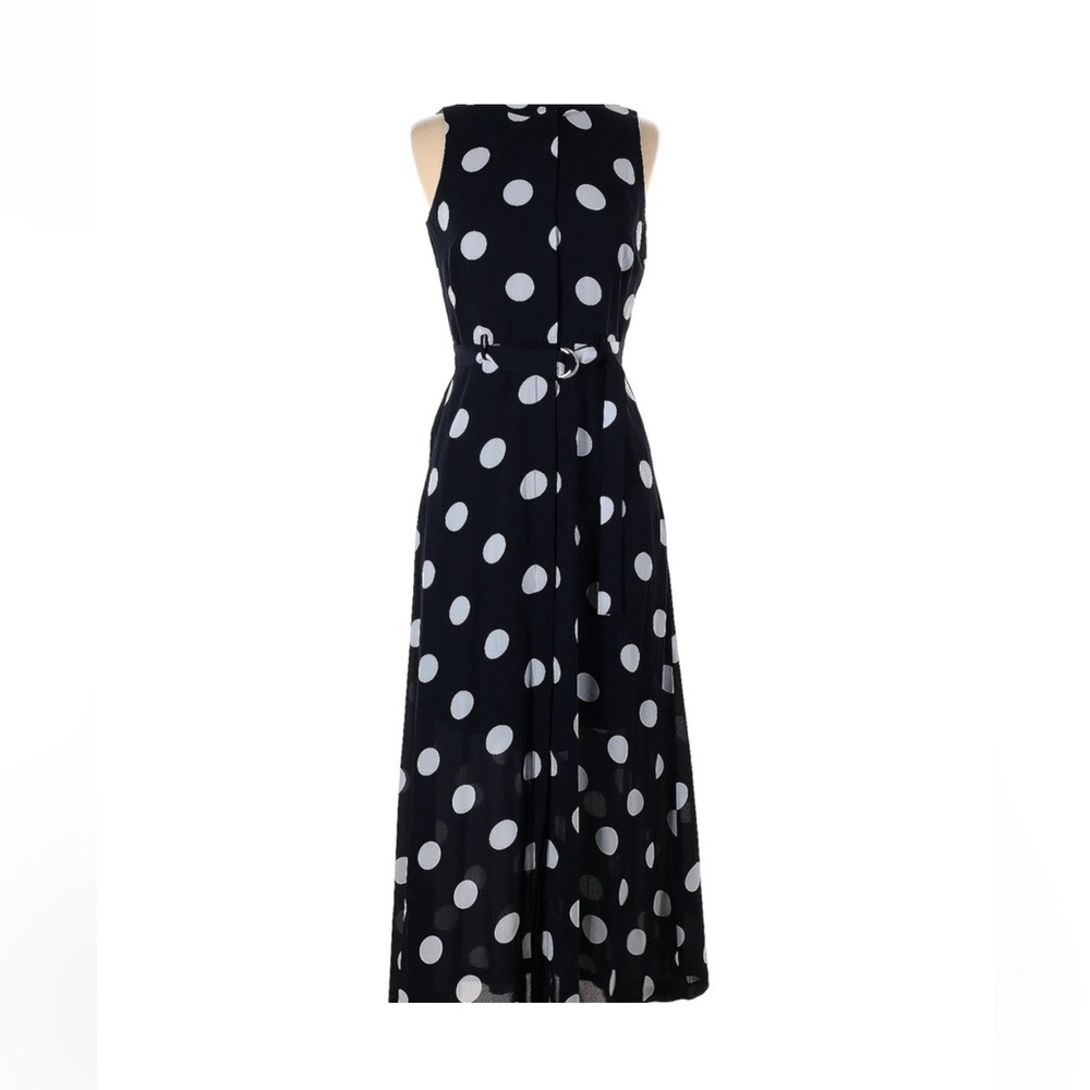 Polka Dot Sleeveless Maxi Dress